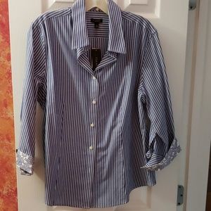 Talbots Button down blouse 3/4 sleeve